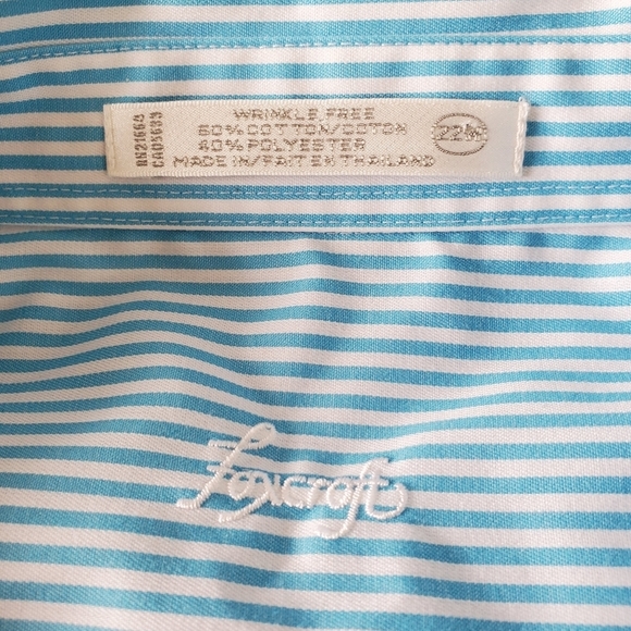 Foxcroft Wrinkle Free Striped Shirt Size 22W Button-up Long Sleeve Spring Top - Picture 9 of 10